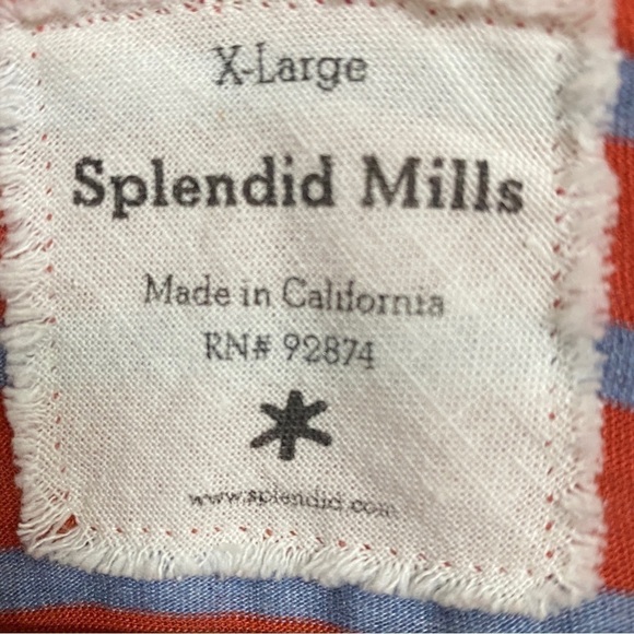 Splendid Mills NWT Striped Slub Pima Short Sleeve Polo T-Shirt Tee Size XL - Picture 9 of 9